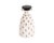 A ceramic decanter produced by Bitossi. Made in Italy, the decanter has a flat round stopper, a white body, and red and...