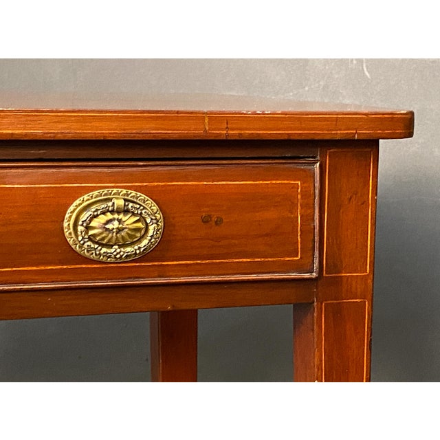 Wood English Writing Table or Desk of Mahogany From the Edwardian Era For Sale - Image 7 of 11