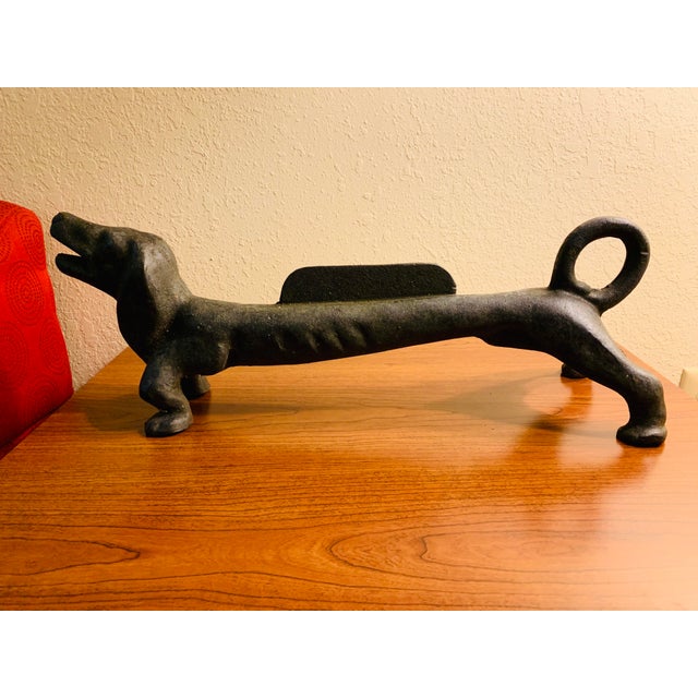 Cast Iron Antique Dachshund Dog Boot Scraper Chairish