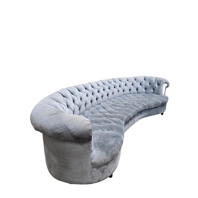 Rebecca Mirrored Tufted Sofa For Sale - Image 11 of 11