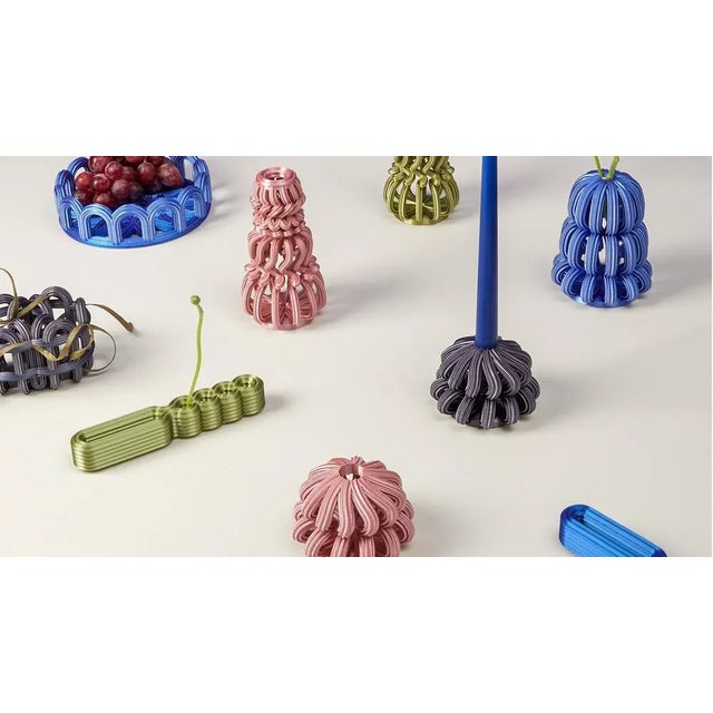 Small Frosting Candleholder from Form&seek For Sale - Image 4 of 12