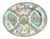 Chinoiserie Ceramic Famille Rose Oval Platter in Pink and Gold Floral Motif For Sale