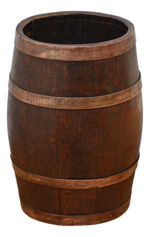 Victorian Country House Coopered Barrel Umbrella Stand in Oak, 1870