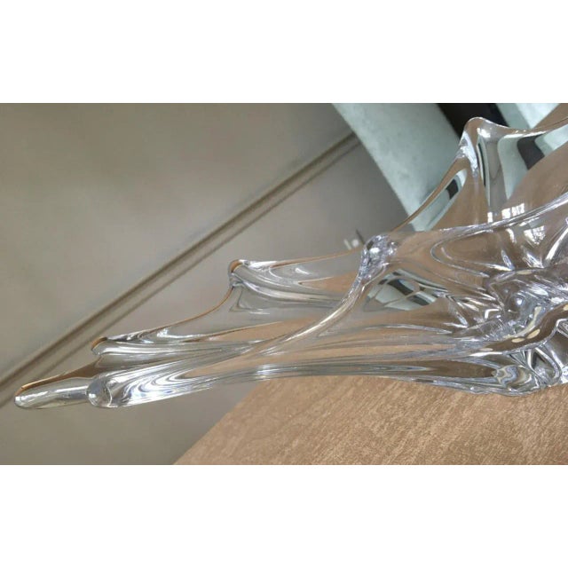 Daum Daum France Sculptural Centerpiece Crystal Vase For Sale - Image 4 of 10