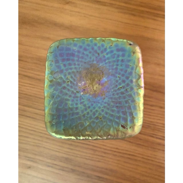 Antique Art Nouveau Iridescent Art Glass Vase | Applied Floral Prunts | Kralik Style | C. 1900–1920 For Sale In Columbus - Image 6 of 6