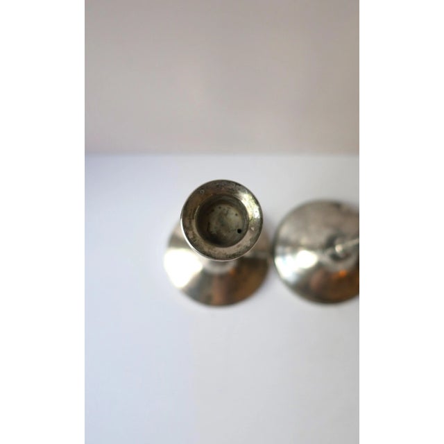 European Continental Silver Candlesticks Holders, Pair For Sale - Image 9 of 12