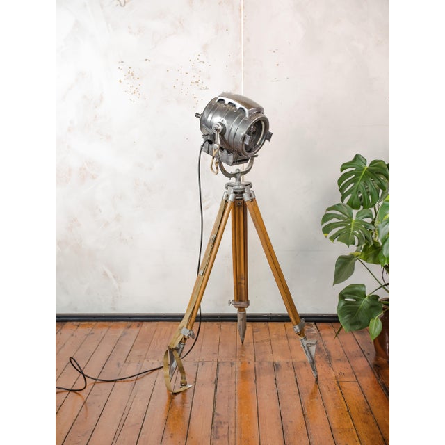 Hollywood Movie Keg Light on Wooden Tripod Floor Lamp by Bardwell McAlister, 1950s For Sale - Image 3 of 18