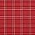 Schumacher Check Rustique Fabric in Cranberry For Sale