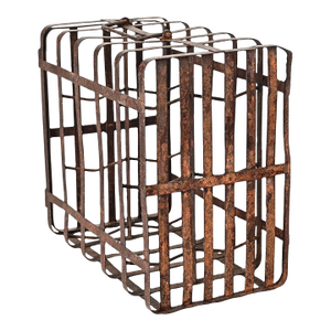 19th Century French Forged Iron Wine Carrier
