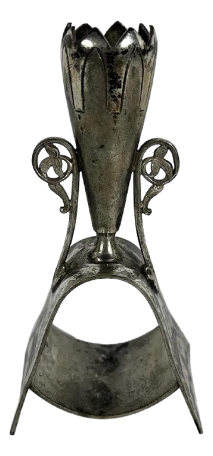 19th Century Simpson Hall Miller Silver Plate Napkin Ring Toothpick Holder: Egyptian Revival