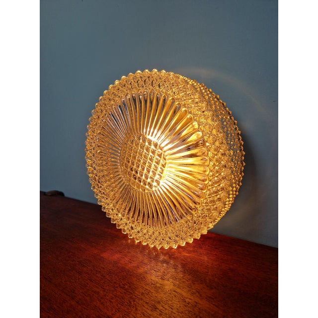 Glashütte Limburg Amber Crystal and Gilt Metal Ceiling Light from Glashütte Limburg, 1970 For Sale - Image 4 of 17