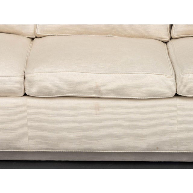 Modern White Upholstered Sofa For Sale - Image 4 of 9