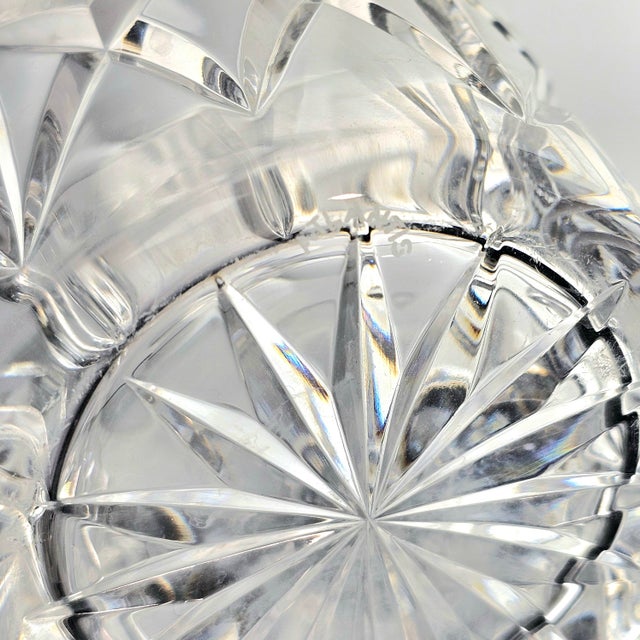 Vintage Atlantis Crystal Cut Glass Decanter With Stopper, Portugal, Late 20th Century For Sale - Image 9 of 11