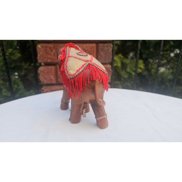 Wooden Carved Elephant, India, 1970s For Sale - Image 4 of 7