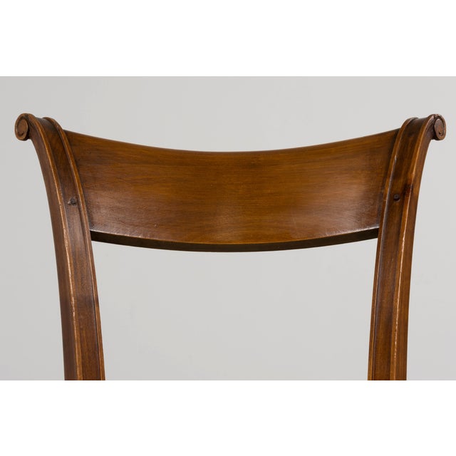Brown Set of 8 French Directoire Walnut Dining Chairs, Early 19th Century For Sale - Image 8 of 18