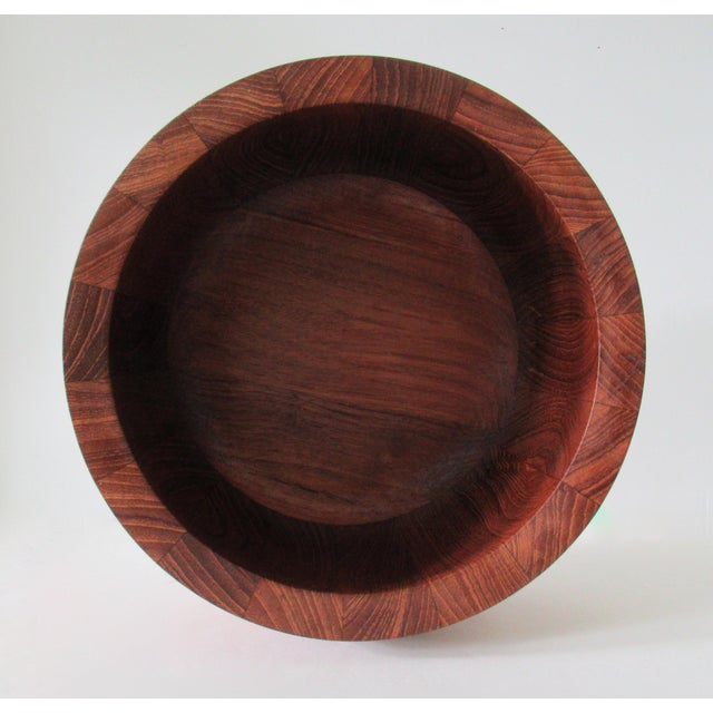 Chestnut 1970s Jens Quistgaard for Dansk International Teak Salad Bowl and Salad Server Utensils- 3 Pieces For Sale - Image 8 of 10