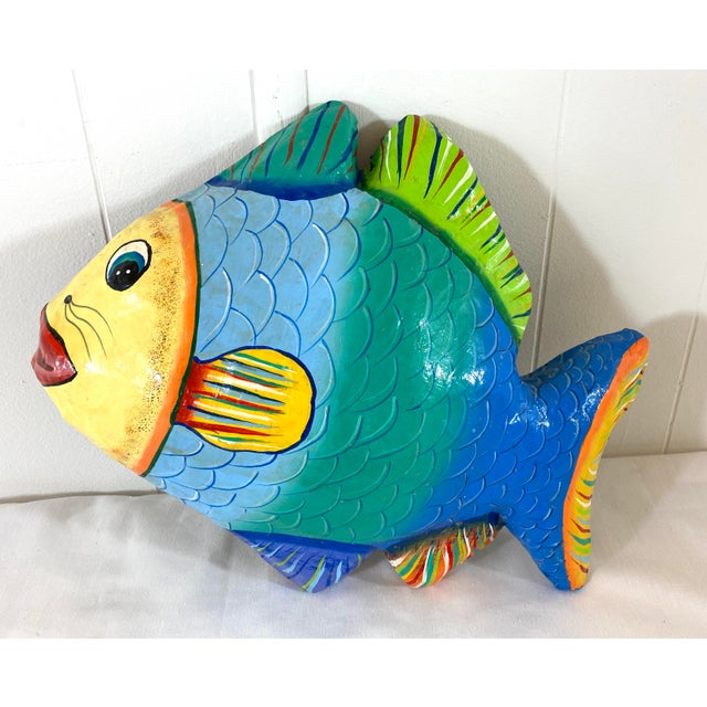 Haitian Paper Mache Fish A Pair Chairish
