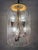 Large vintage pendant lamp by doria leuchten. Brass sputnik fixture surrounded by a large, hand-blown crystal dome. A...