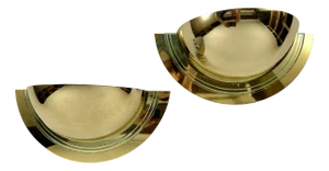 Vintage Regency Gold Wall Lights in 24k Gold-Plating, Holland, Set of 2