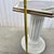 White Metal Pedestal Table With Ceramic Base For Sale - Image 8 of 8
