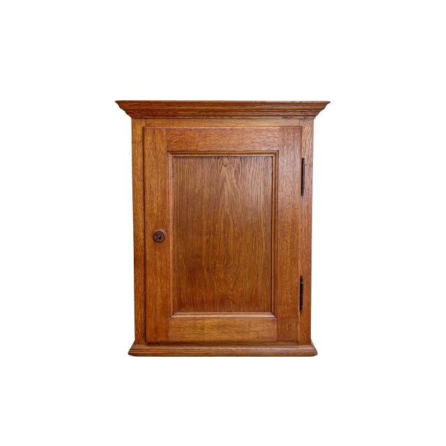 Antique Oak Wall-Mounted Cabinet, 1900s For Sale - Image 14 of 14