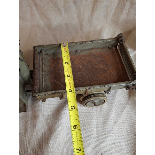 Antique Arcade Cast Iron Mack Ac Dump Truck Large 11.5" Original Paint 1925 For Sale - Image 4 of 18