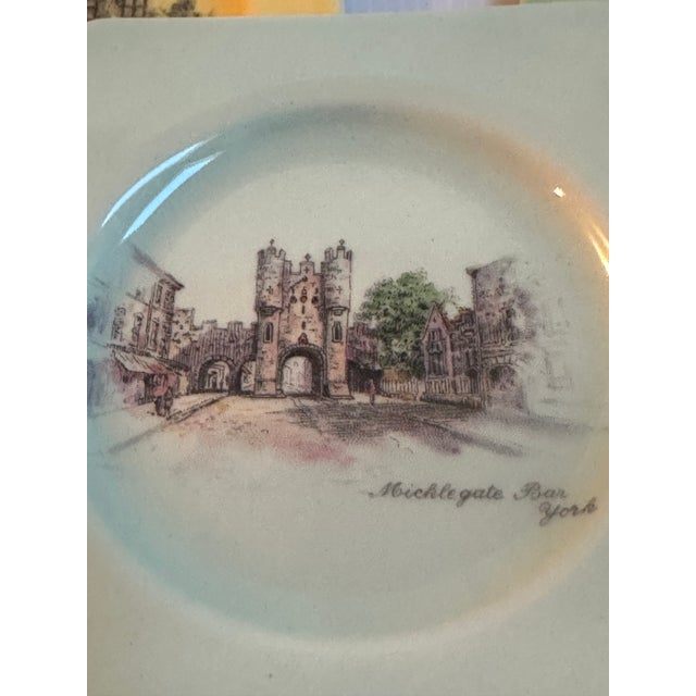 Ceramic Vintage 1950s "Empire Shelton Ivory Plate"Manufacturer in England Set of Nine(9) Square 5.5" Plates For Sale - Image 7 of 9