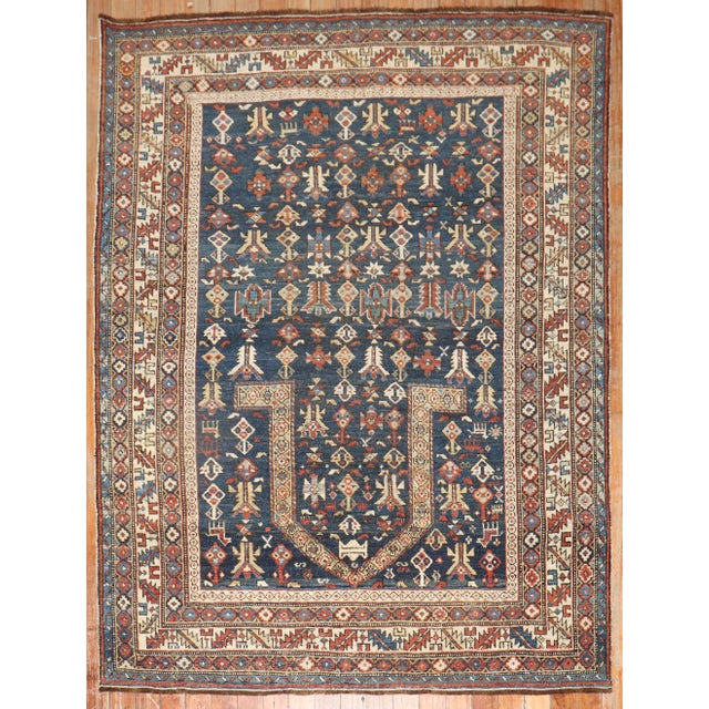 Caucasian Kuba Small Antique Prayer Rug - 3'9" x 4'10" For Sale - Image 16 of 18