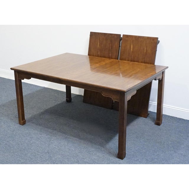 Thomasville Furniture Tokaido Collection Banded Walnut Asian Modern 102" Dining Table 10821-752 For Sale - Image 10 of 14