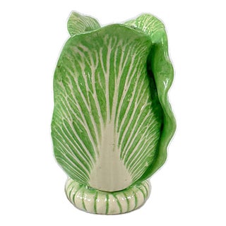 1960's Dodie Thayer Lettuce Ware Toothpick Holder - Signed For Sale
