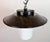 Industrial Grey Enamel Pendant Lamp with Milk Glass from Elektrosvit, 1960s For Sale - Image 4 of 18