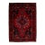 7' X 10' Room Size | 1950s Bidjar Persian Wool Rug With Red Rosette Motif For Sale