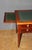 Restoration period mahogany flat desk, double-sided, with four drawers, one of which is a double drawer, and two pull-out...