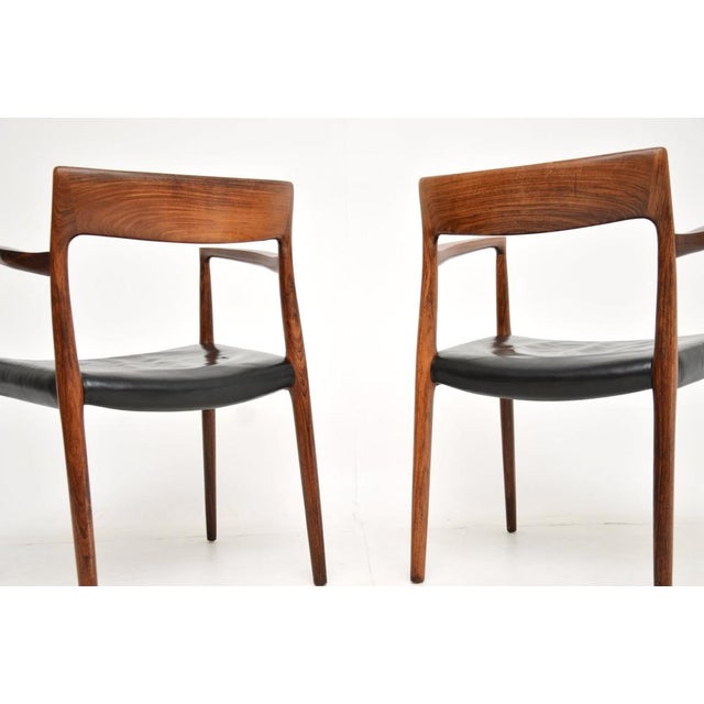 Vintage Danish Model 57 Chairs from Niels Moller, 1960s, Set of 2 For Sale - Image 6 of 12