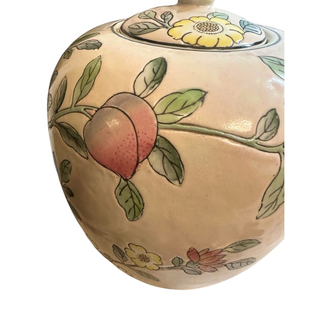 Vintage Chinoiserie Lidded Ginger Jar For Sale - Image 11 of 12