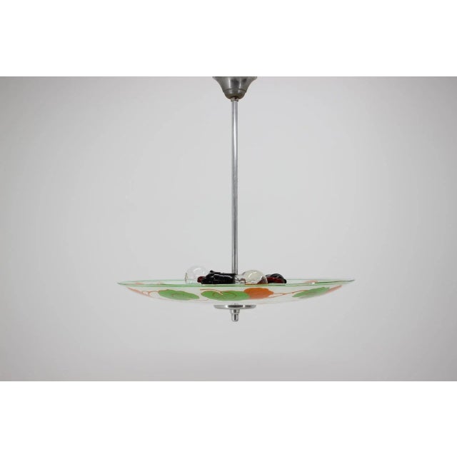Mid-Century Modern Glass Pendant Lamp from Zukov, 1980s For Sale - Image 3 of 9