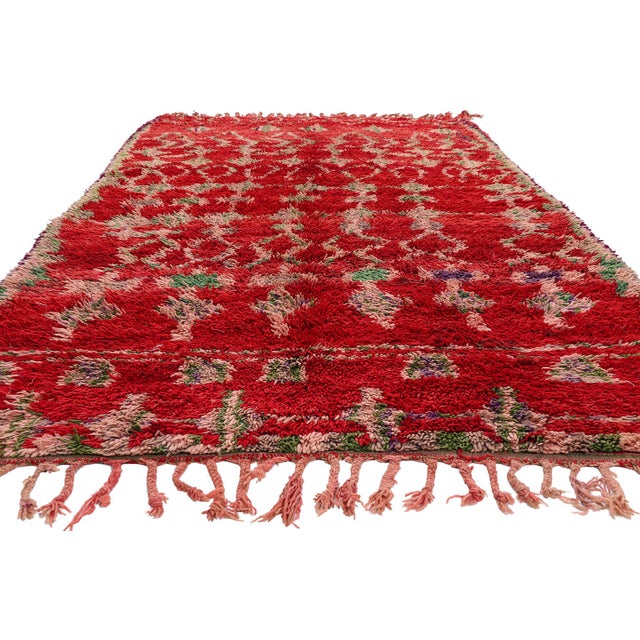 Tribal Vintage Boujad Moroccan Rug, 05'07 X 10'01 For Sale - Image 3 of 10