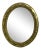 Vintage Oval Framed Carved Gold Mirror For Sale