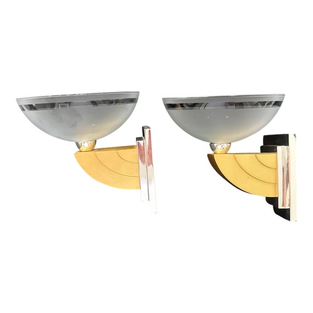 J Robert Scott Pair of Art Deco Sconces For Sale