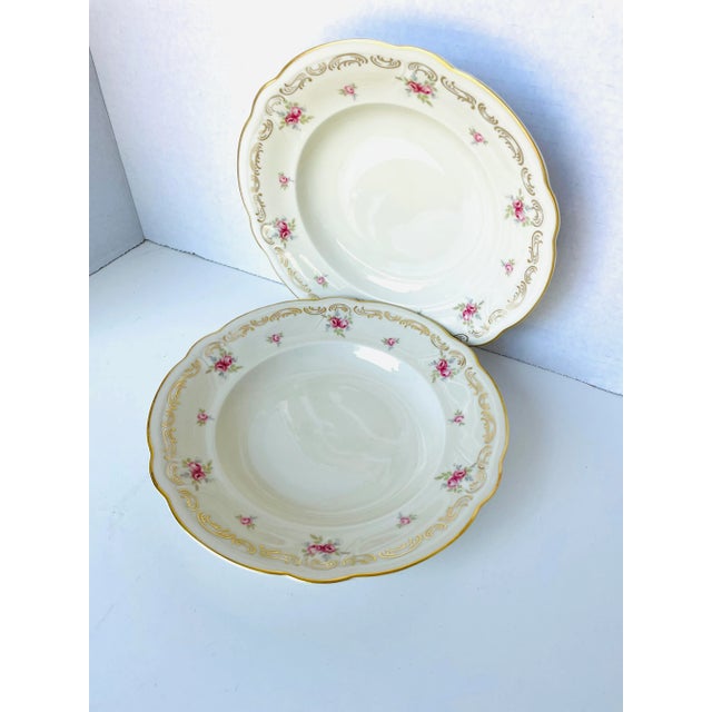 Hutschenreuther China Vintage Hutschenreuther Abt Paul Müller Selb Germany Werdenfels Fine China Soup Bowls Set of 2 For Sale - Image 4 of 7