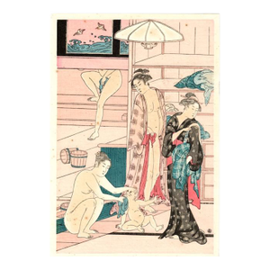 After Torii Kiyonaga (1752–1815) Women's Bathhouse (Onna Yu), Right-Hand Panel From a Diptych