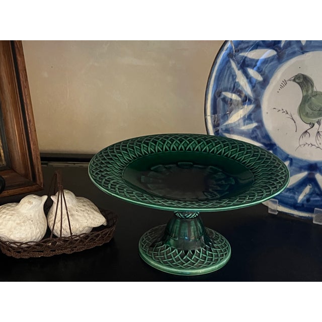 Minton Minton English Majolica Footed Compote, C. 1860 For Sale - Image 4 of 13