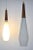 Scandinavian opal glass pendant lamp from the 1960s. - opal glass cylinder - E14 - wood part in walnut European Plug (up...