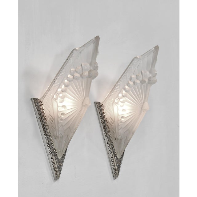 Charles Schneider A Pair of French Art Deco Wall Sconces by Charles Schneider 1930 France For Sale - Image 4 of 9