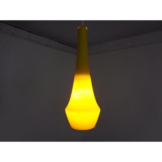 Yellow Teardrop Glass Ceiling Lamp from Holmegaard, Denmark, 1960s For Sale - Image 6 of 18