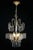White Brass Chandelier with Crystal Trimmings For Sale - Image 8 of 9