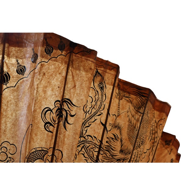 Pair of Extra-Large Vintage Chinese Dragon & Phoenix Oil-Paper Parasols For Sale - Image 17 of 18