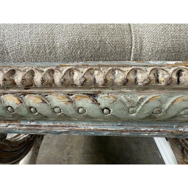 Pair of 18th Century–Style Painted and Giltwood Benches, Italy, Circa 1880–1920 For Sale - Image 14 of 17