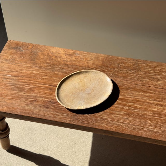 Small Oval Trinket Dish or Tray in Plain Beige Petrified Wood For Sale - Image 14 of 18