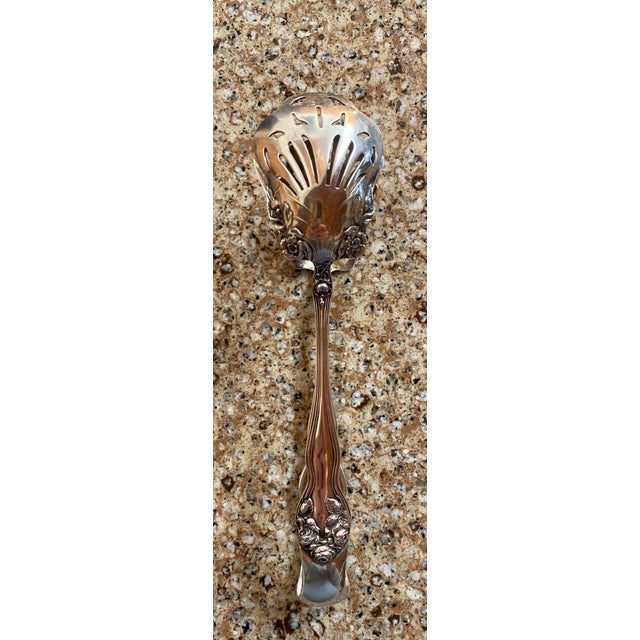 Metal Sterling Silver ‘Tongs, Watson and Newell, ‘Wedding Rose’ Pattern For Sale - Image 7 of 9